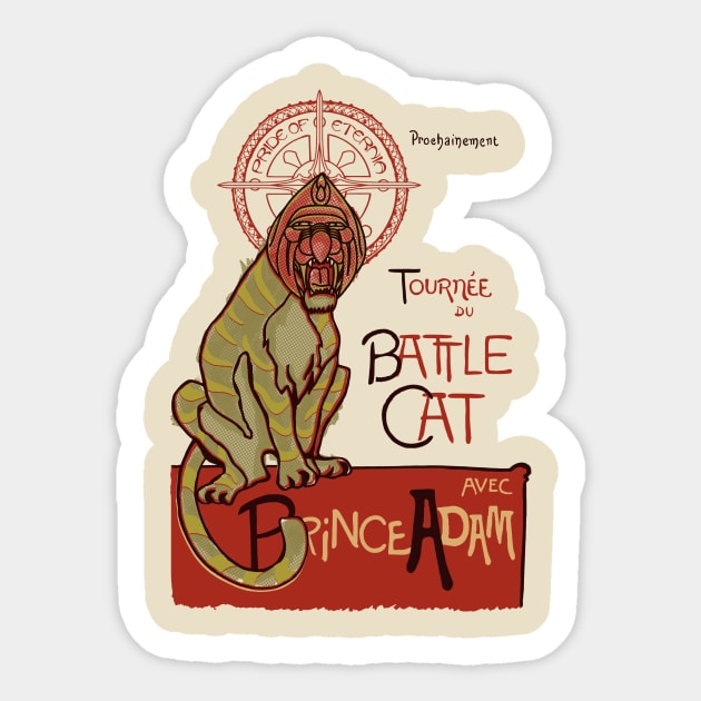 Le Battle Cat Sticker by Arinesart